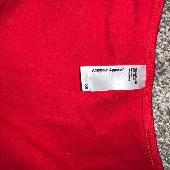 American apparel red leotard bodysuit - Picture 2 of 3